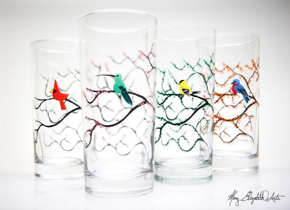 The Four Seasons Bird Glasses