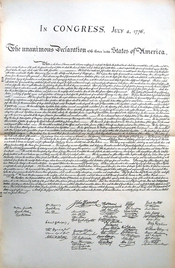 the united states constitution reproduction print large