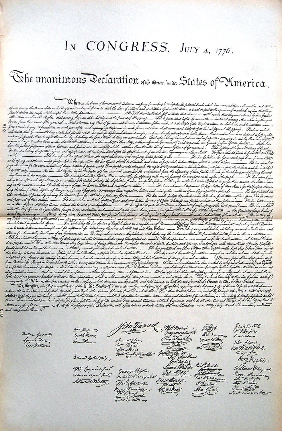 the united states constitution reproduction print large