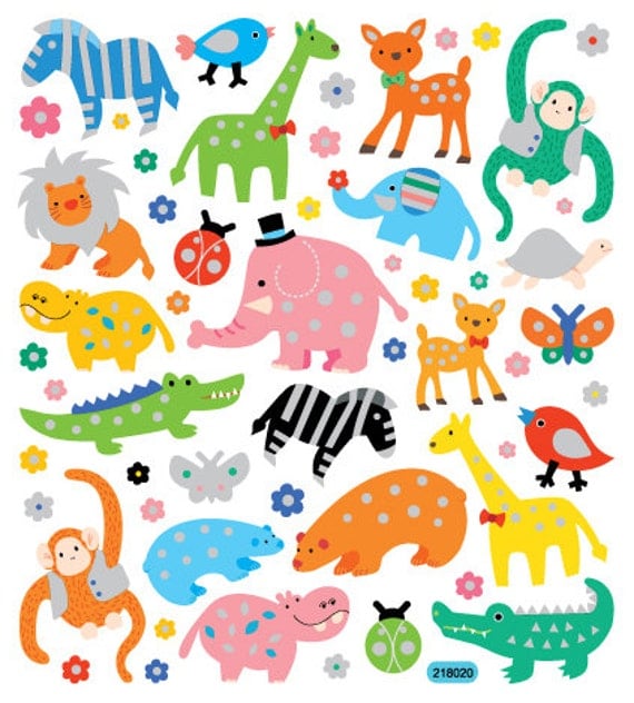 items similar to zoo stickers zoobies stickers zoo