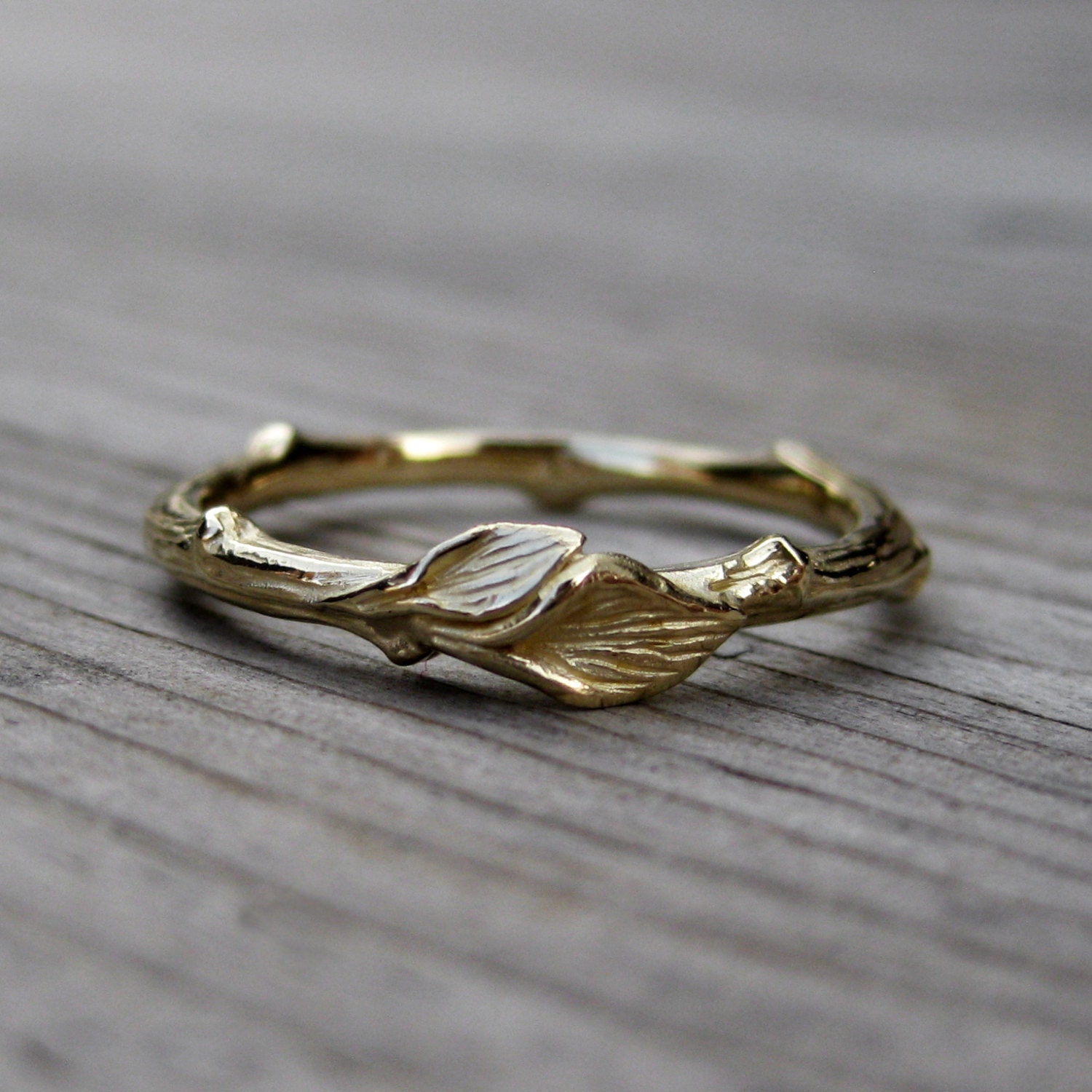 woodland twig band ring