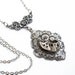 Time Enough - Silver and Steel Steampunk Necklace