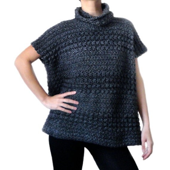 crochet pattern sweater oversized Stripes Crochet CrochetSpotPatterns by Pattern PDF Poncho Subtle