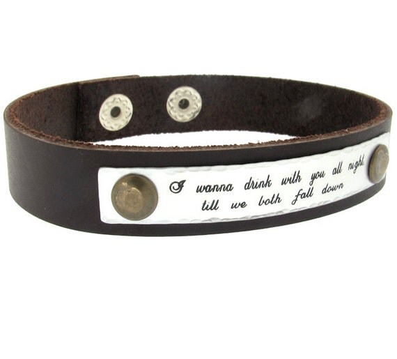 Inspirational Gifts him Mens Personalized Bracelet Leather