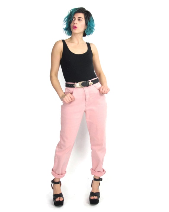 80s 90s Pink High Waist Jeans Gloria Vanderbilt Jeans Hipster