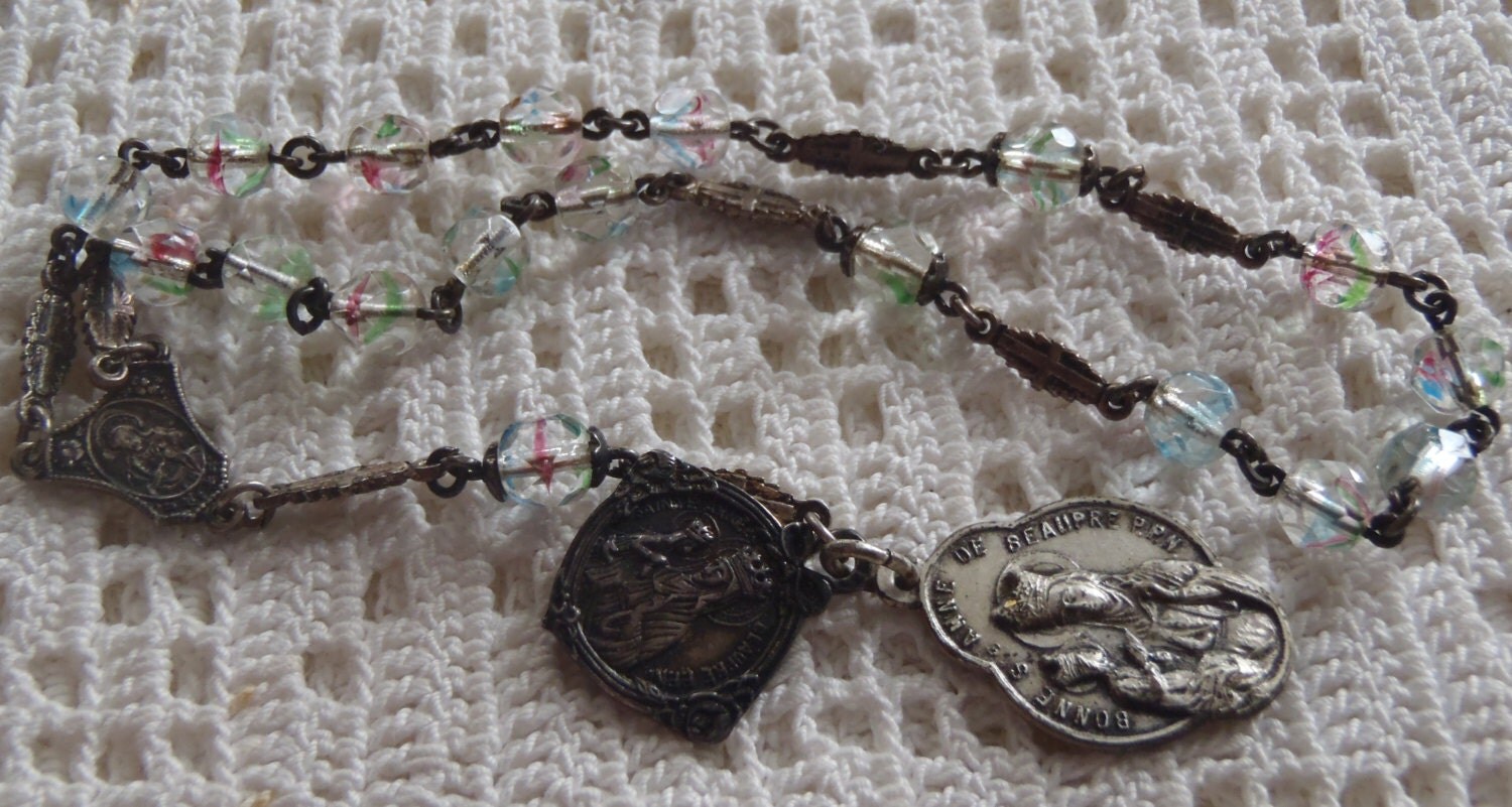 Vintage Chaplet St. Anne de Beaupre by MariaMarrese on Etsy