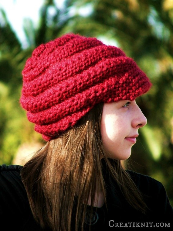 Knitting PATTERN-Spiral Hat