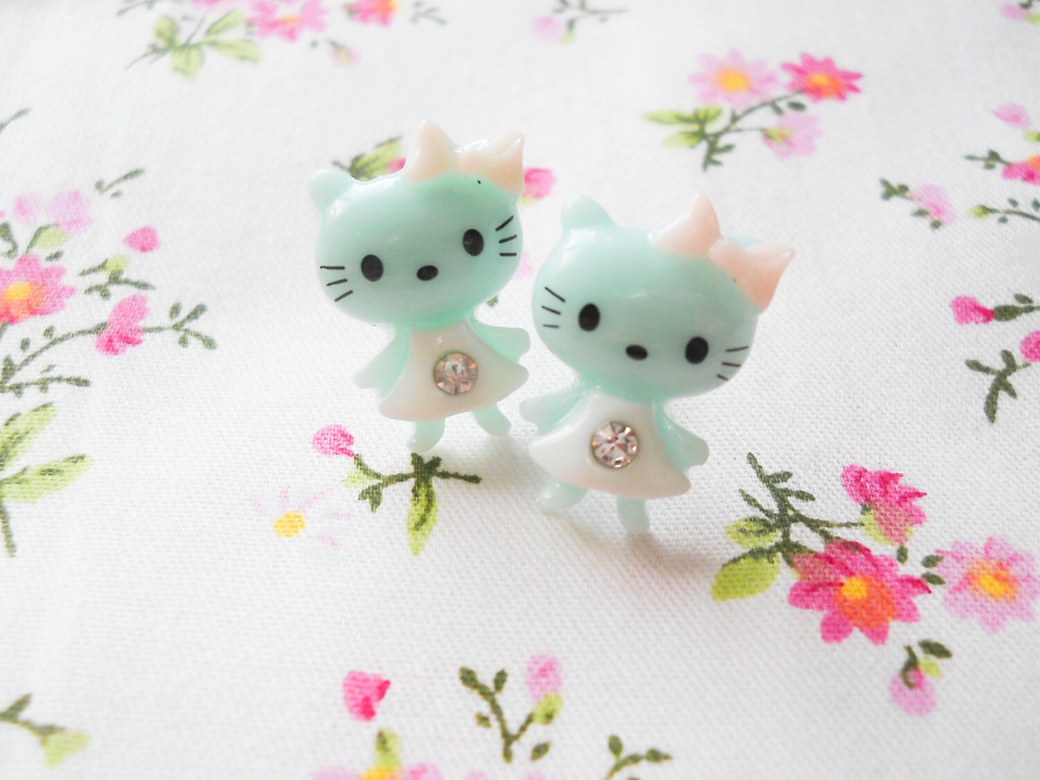 Kawaii Earrings Kitty Earrings Cat Earrings Cute Earrings