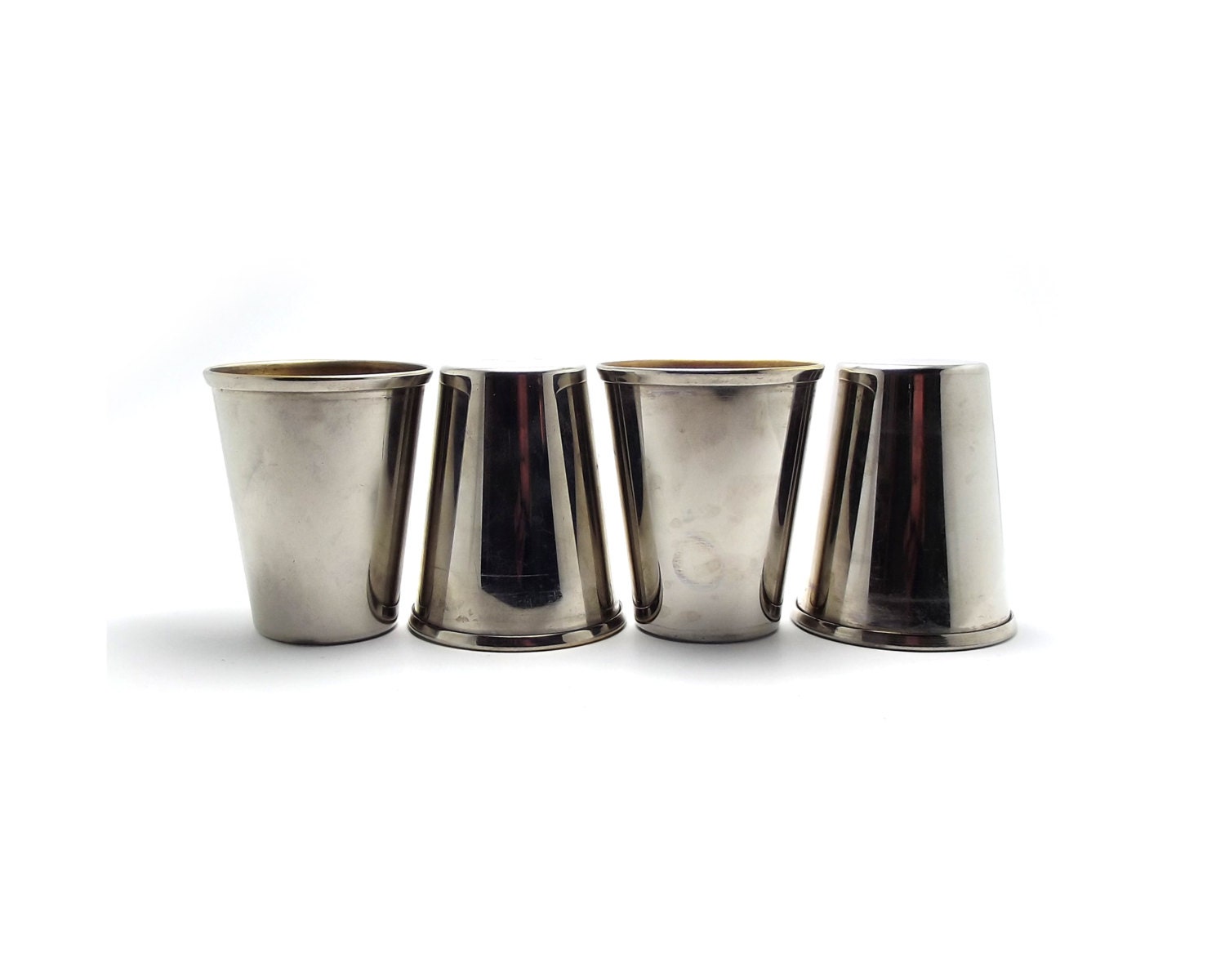 Vintage 60s Travel Shots in a Brown Leather Case, Camping in Style