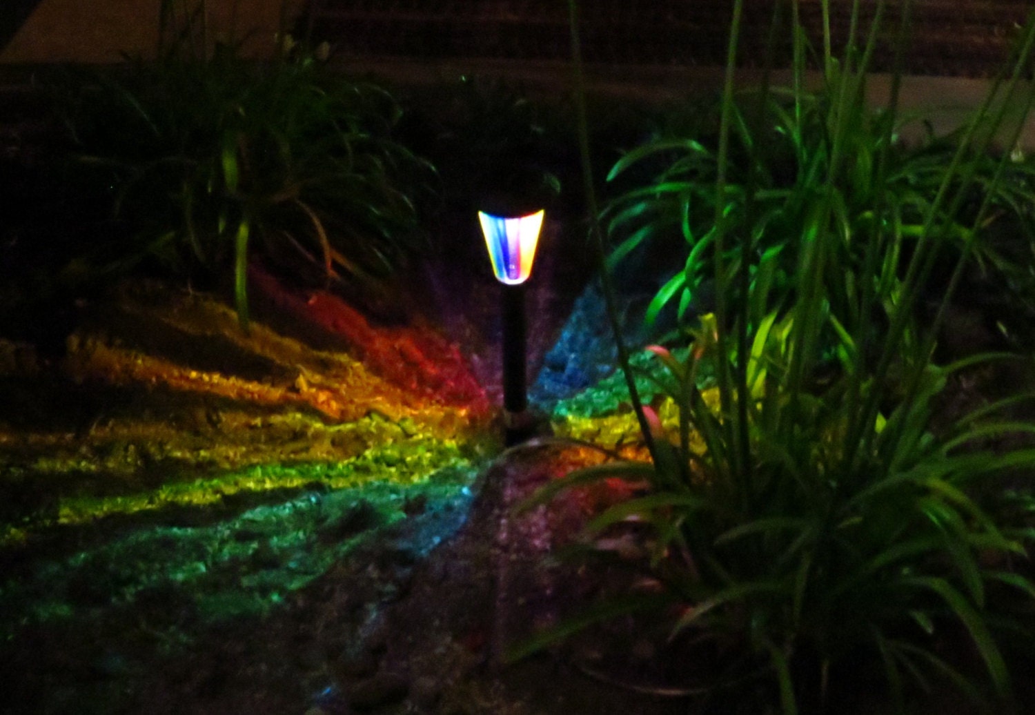 HandPainted Solar LED Rainbow KALEiDOSCOPE Path Light for