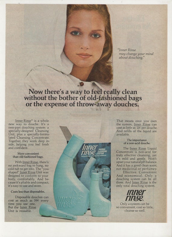 1976 Inner Rinse Advertisement Douche 70s Feminine Hygiene