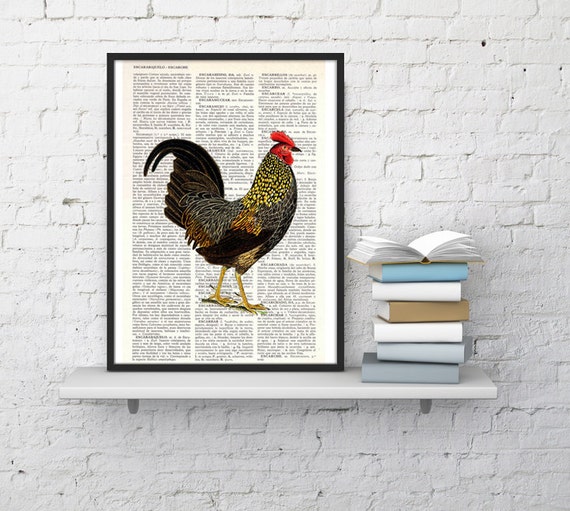 Chicken Book print dictionary Print on Vintage Dictionary