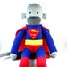 Superman the Sock Monkey - READY TO SHIP