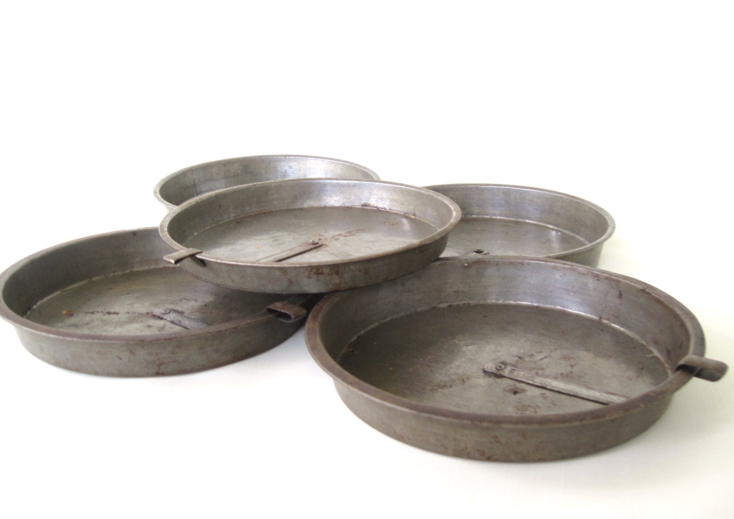 Antique Bakeware Round Slider Cake Pans Food by LaurasLastDitch