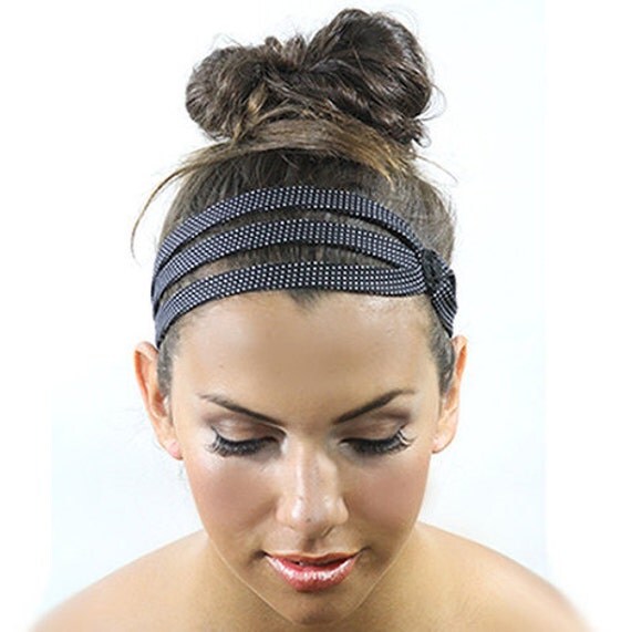 Black And White Polka Dot Headband headbands by jahannamartinez