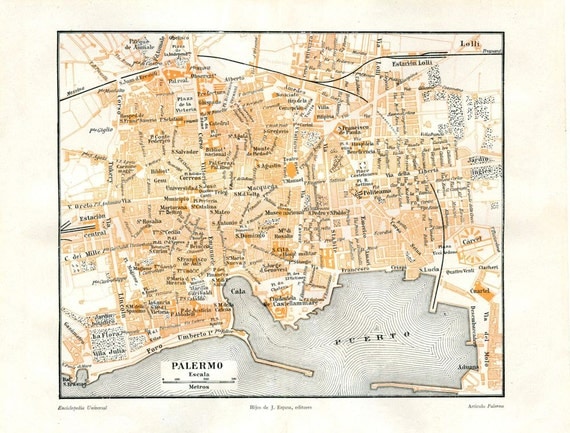 Street map Palermo Italy