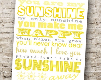 printable you are my sunshine subway art