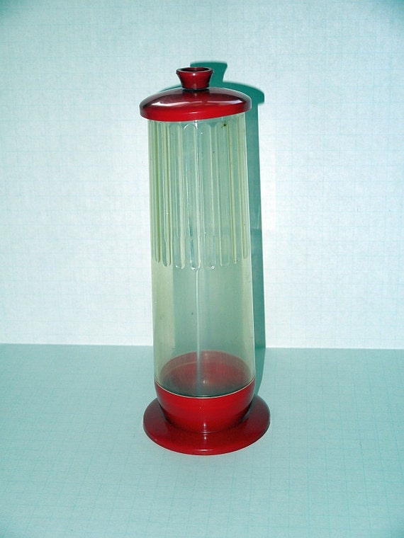 Vintage 50s straw holder dispenser / mid century barware 1950s