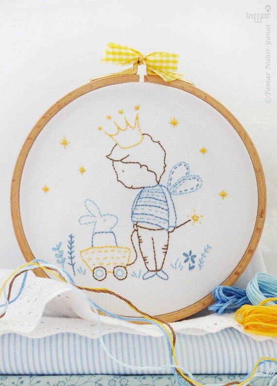 Prince embroidery Prince baby shower Baby boy nursery My