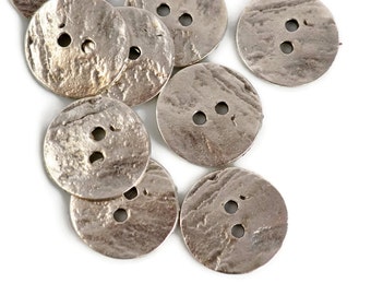 Mykonos Button - 20mm Pewter - Cornflake Greek Pewter Button