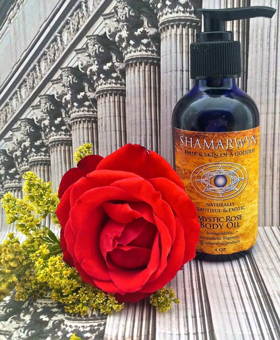 Rose Body Oil Natural Botanical with Pure Essential by shamarwyn