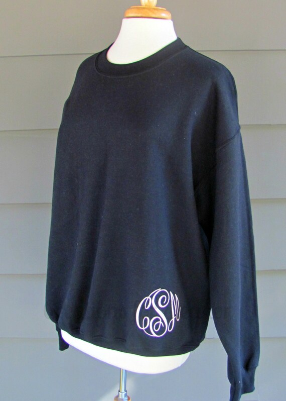 monogram pullover sweatshirt