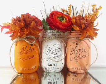 Fall Decor, Mason Jar Centerpieces, Autumn Decor, Home Decor Rustic, Thanksgiving Decor, Fall Decorations, Rustic Centerpiece