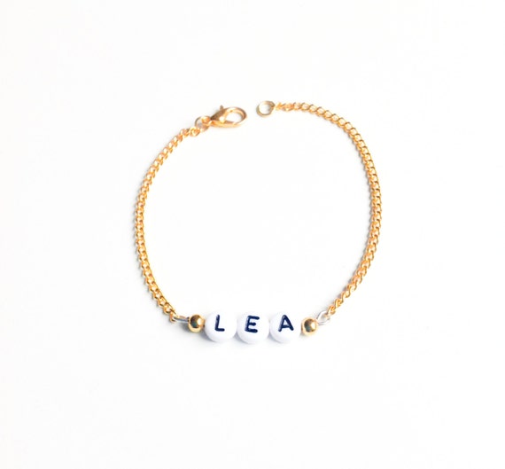 Personalized name tag bracelet Delicate gold filled by KMBerlin