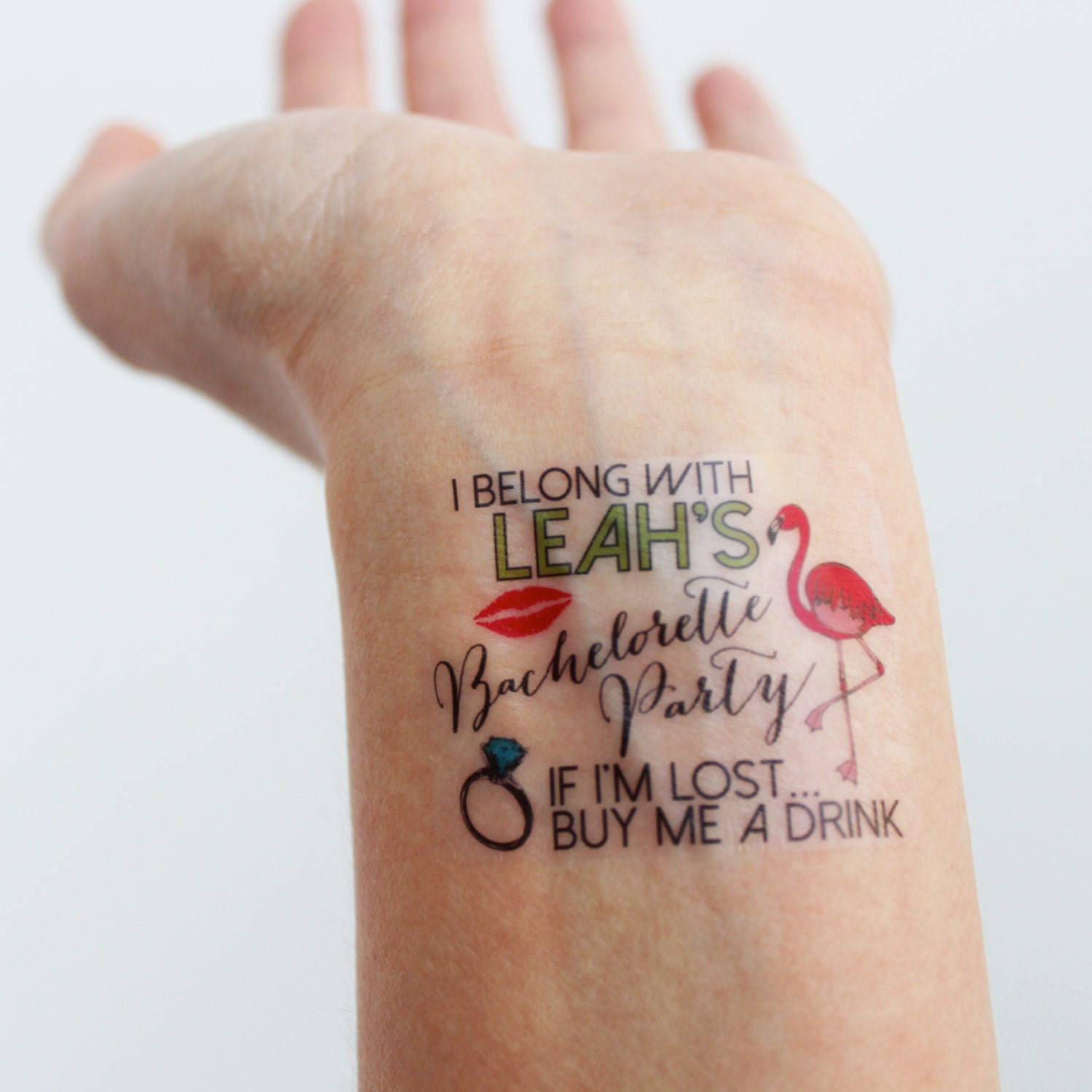 15 Custom Bachelorette Party Temporary Tattoos by LoveAndLion