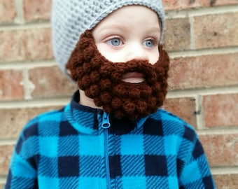 Crochet Hat with Beard, Crochet Beard Hat, Beard Hat, Baby Hat, Lumberjack Hat, Beard Beanie, Baby Boy Hat, Crochet Baby Hat