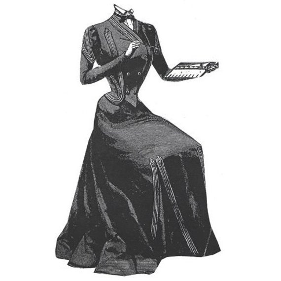 era dress patterns edwardian AG1802 Sewing Sewing Gray patternsoftime Steel by 1900 Dress