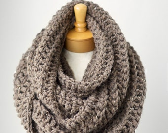 Oversized infinity scarf chunky crochet scarf by PikaPikaCreative