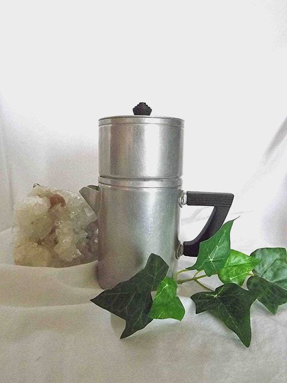 Serve Pot coffee One Retro Knob Coffee Century vintage Kitchen one Single cup Pot  Cup maker Mid