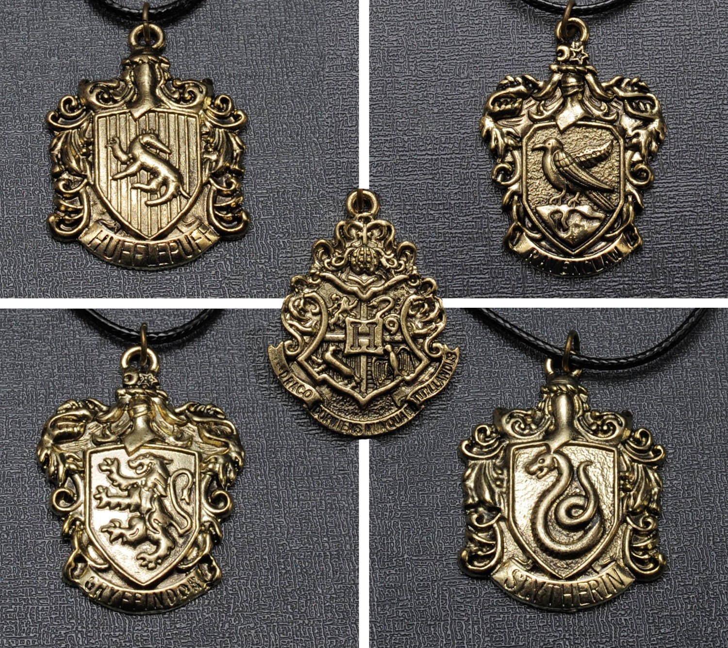 Harry Potter necklace Hogwarts houses Slytherin