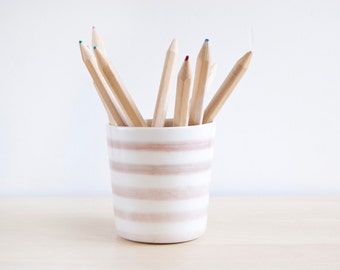 Ceramic pencil holder,Colored pencil holder, Desk accessories, Ceramics & pottery, Pencil cup, Desk organization, Functional ceramic