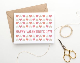 Printable Valentine's Card For Her - Hearts Galore - PDF Download