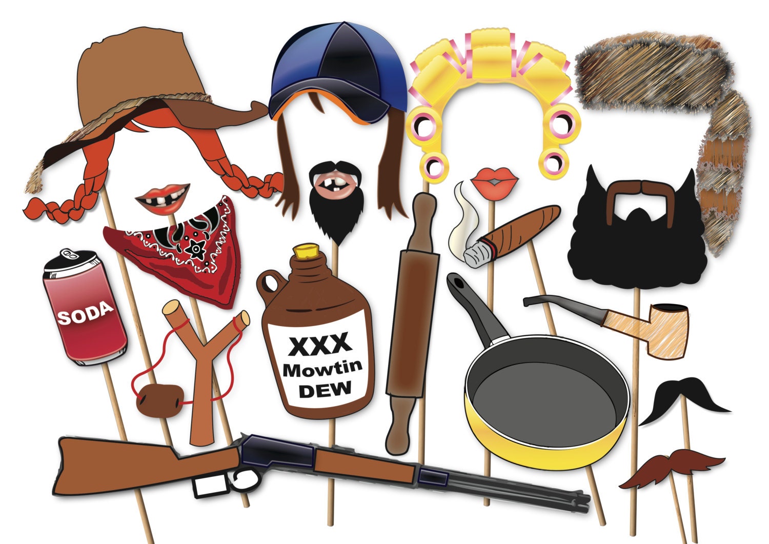 hillbilly-redneck-photo-booth-props-party-set-22-piece-printable