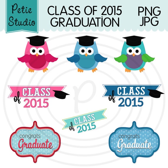 Sale 50% Off Class of 2015 Graduation Owls by PetieStudio on Etsy