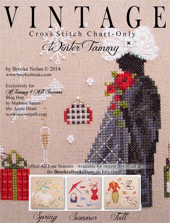Brooke's Books Vintage Winter Fashion Tammy Cross Stitch