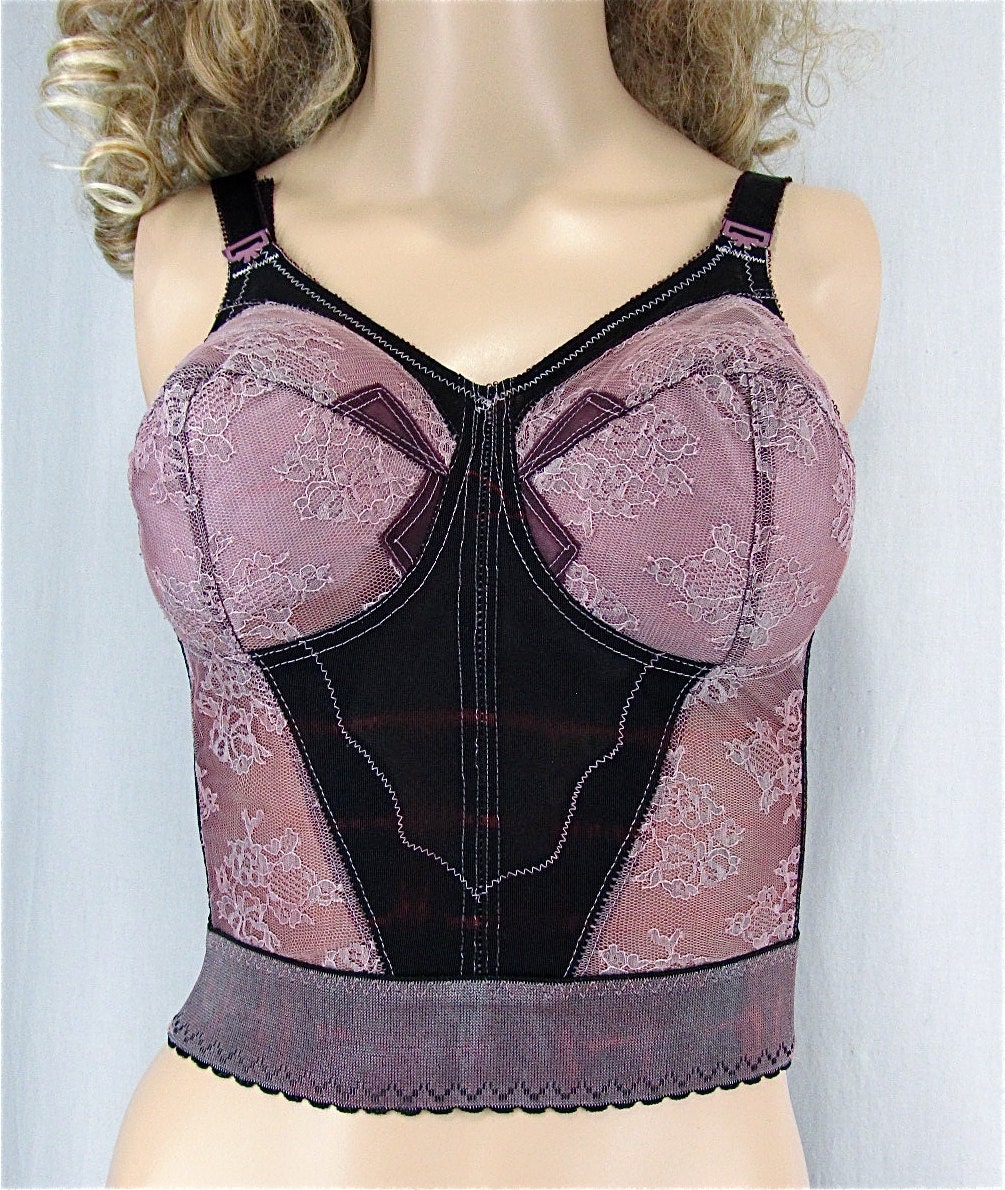 Vintage Bali Bow Bra 36C Hand Dyed Bullet Bra Pin Up Lingerie