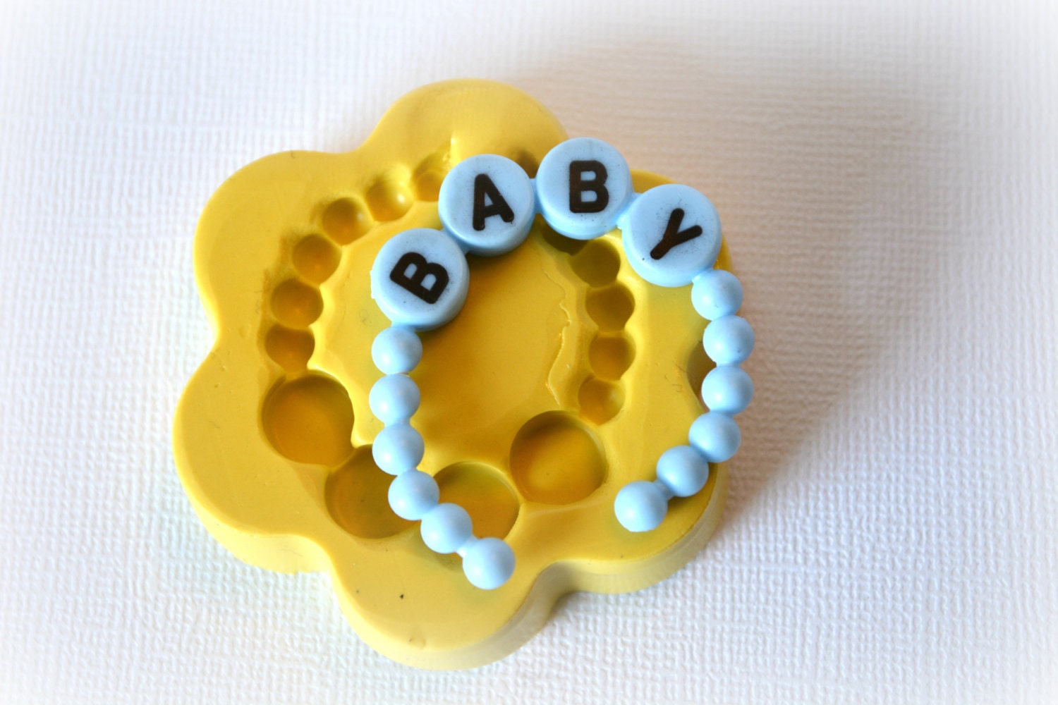 0943 Baby Shower Bracelet Ratlle Silicone Rubber Flexible Food