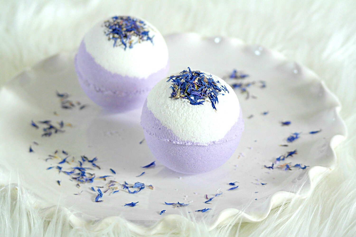 Lavender Scented Bath Bomb Essential Oil Bath by BrooklynWicksLLC