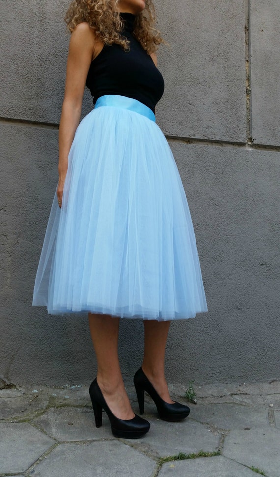 satin and tulle skirt