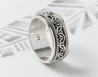 Spinner Rings,Spinning Rings,Spin Rings,Men's Rings,Unisex Rings,Worry Rings,Silver Rings,Celtic Rings,Tribal Rings,Boho Rings JR086