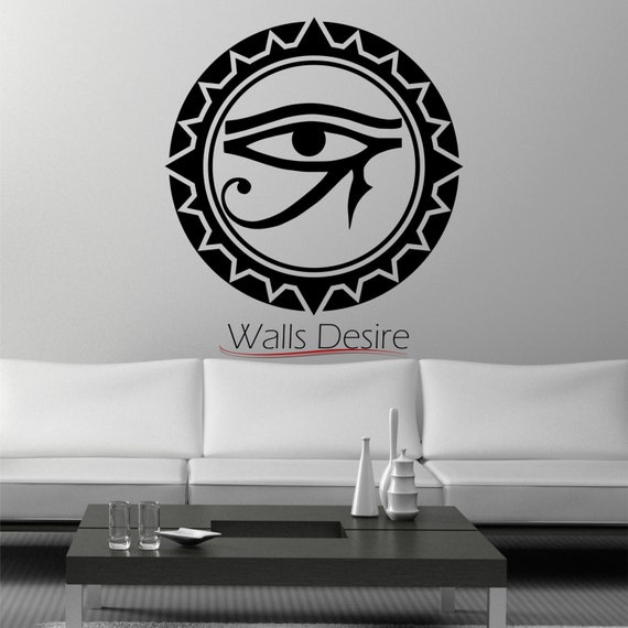 Eye of Horus Eye Of Ra Egyptian Decor Circle Wall by WallsDesire