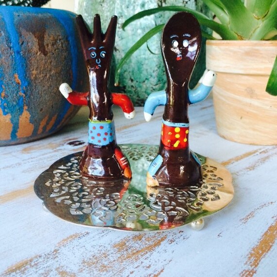 Kitsch Fork Spoon Dancing Salt Pepper Shakers by ShopKingDude