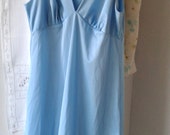 1970's / 80's French Vintage Lingerie, blue summer dress or nightie
