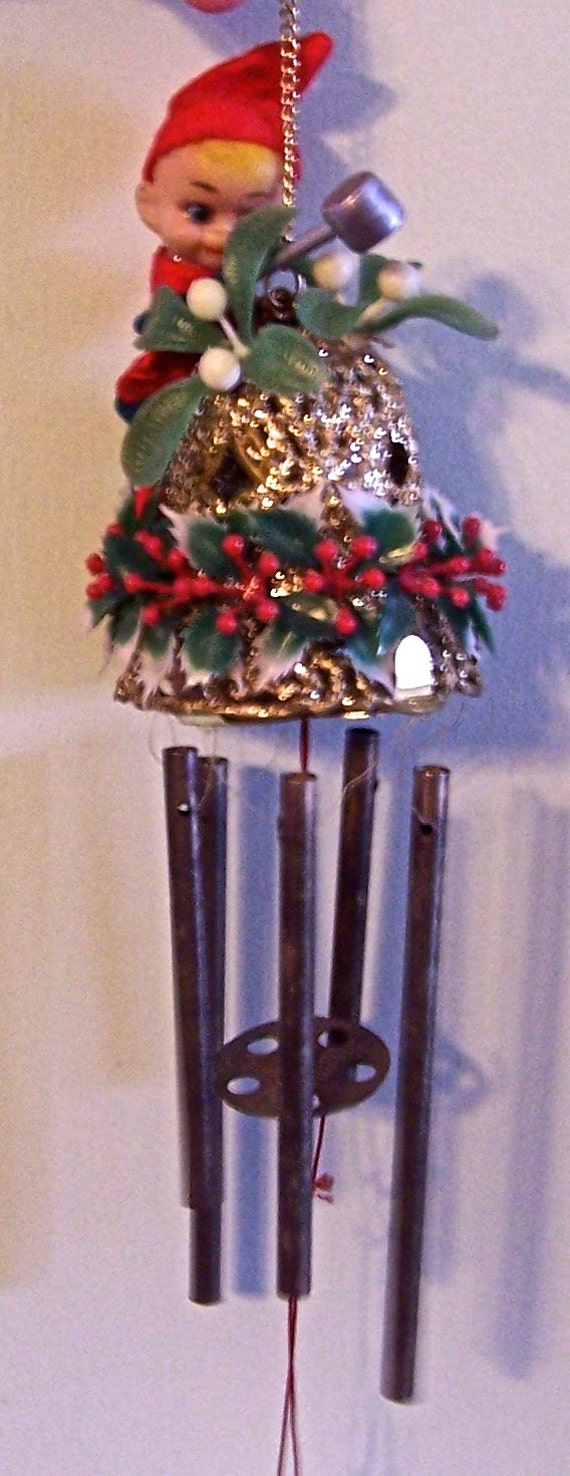 vintage christmas wind chimes pixie elf chimes vintage christmas wind chimes pixie elf chimes