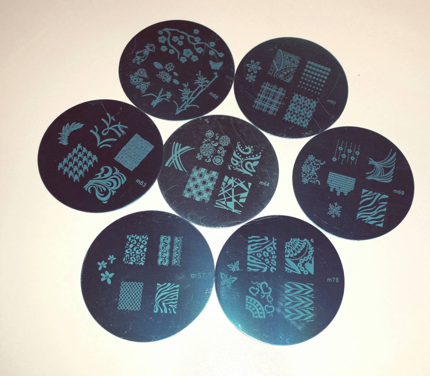 Konad style stamping plate for nail art M series