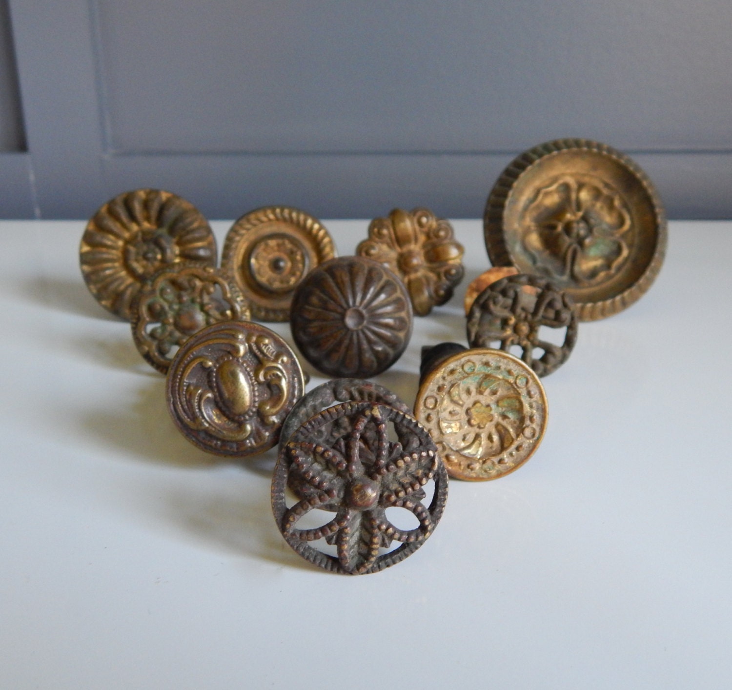 antique brass knobs